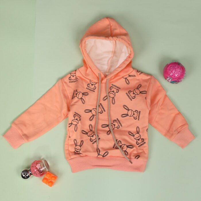 103378113_67de110db1b35 هودي فوتر للأطفال لون برتقالي فاتح - الصورة 1