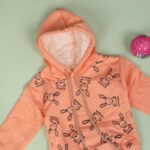 ⁦هودي فوتر للأطفال لون برتقالي فاتح⁩ - الصورة ⁦2⁩