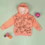 ⁦هودي فوتر للأطفال لون برتقالي فاتح⁩ - الصورة ⁦8⁩