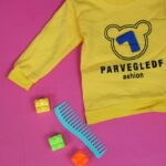 بلوزة فوتر للأطفال لون اصفر