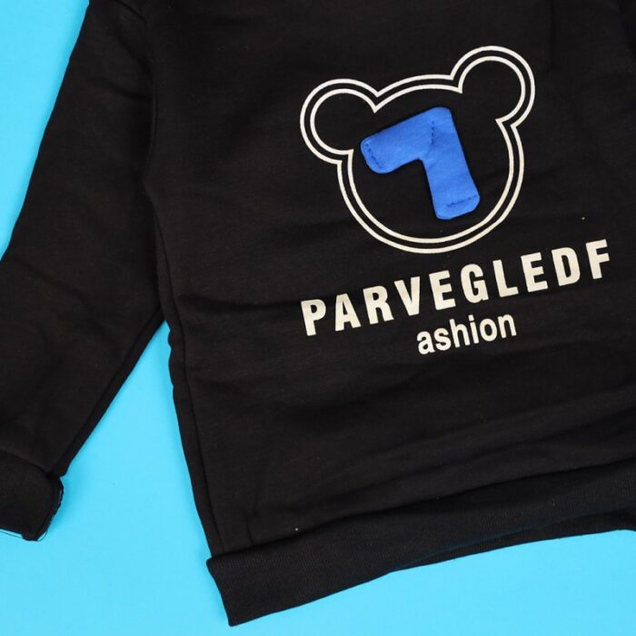 ⁦بلوزة فوتر للأطفال لون اسود⁩ - الصورة ⁦3⁩