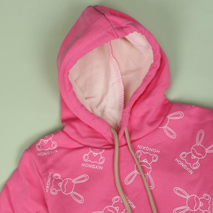 ⁦هودي فوتر للأطفال لون فوشي⁩ - الصورة ⁦2⁩