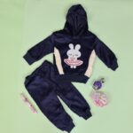 ⁦بجامة بتصميم طاقية (قطعتين) للأطفال لون كحلي⁩ - الصورة ⁦7⁩