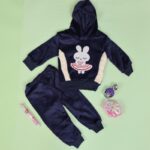 ⁦بجامة بتصميم طاقية (قطعتين) للأطفال لون كحلي⁩ - الصورة ⁦8⁩