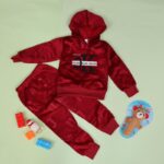 ⁦بجامة بتصميم طاقية (قطعتين) للأطفال لون خمري⁩ - الصورة ⁦6⁩