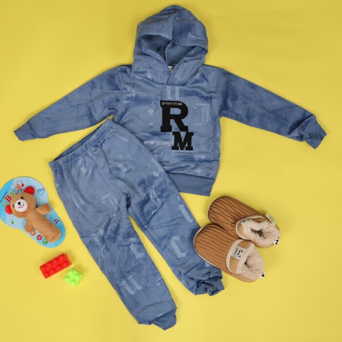 103378138_67de118b2e865 بجامة بتصميم طاقية (قطعتين) للأطفال لون ازرق - الصورة 1