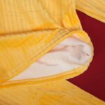 ⁦بجامة مبطنة بطاقية (قطعتين) للأطفال لون أصفر⁩ - الصورة ⁦10⁩