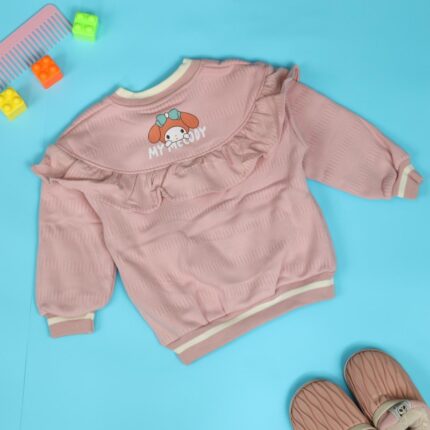 جاكيت بأزرار للأطفال لون زهري فاتح