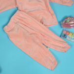 بجامة مبطنة بطاقية (قطعتين) للأطفال لون زهري