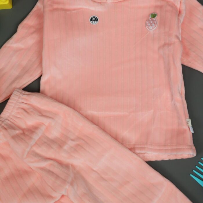 ⁦بجامة (قطعتين) للأطفال لون زهري⁩ - الصورة ⁦3⁩