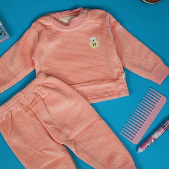 ⁦بجامة (قطعتين) للأطفال لون زهري⁩ - الصورة ⁦10⁩