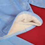 ⁦بجامة مبطنة بطاقية (قطعتين) للأطفال لون أزرق⁩ - الصورة ⁦7⁩