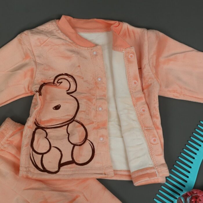 ⁦بجامة (قطعتين) للأطفال لون برتقالي فاتح⁩ - الصورة ⁦7⁩