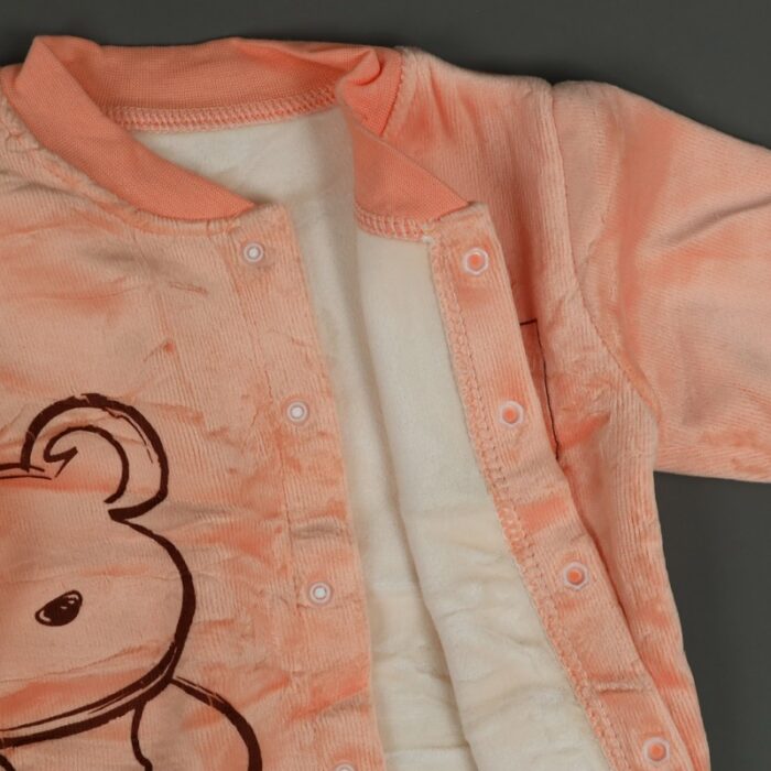 ⁦بجامة (قطعتين) للأطفال لون برتقالي فاتح⁩ - الصورة ⁦8⁩