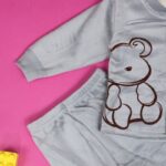 ⁦بجامة مبطنة (قطعتين) للأطفال لون أزرق⁩ - الصورة ⁦4⁩