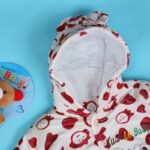 ⁦تبان بيبي مبطن لون أبيض برسومات وجه أحمر⁩ - الصورة ⁦3⁩