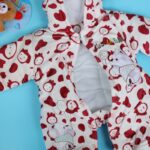 ⁦تبان بيبي مبطن لون أبيض برسومات وجه أحمر⁩ - الصورة ⁦6⁩