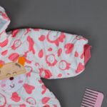 ⁦تبان بيبي مبطن لون أبيض برسومات وةجه فوشي⁩ - الصورة ⁦6⁩