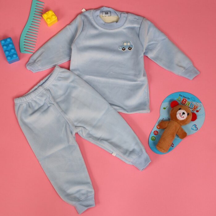 103378189_67de12013250f بجامة (قطعتين) للأطفال لون رمادي - الصورة 1