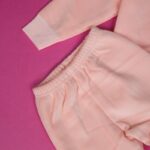 ⁦بجامة مبطنة (قطعتين) للأطفال لون زهري⁩ - الصورة ⁦5⁩