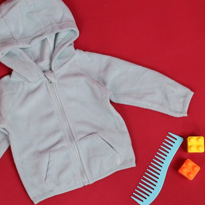 ⁦جاكيت فوتر للأطفال لون أخضر فيروزي⁩ - الصورة ⁦2⁩