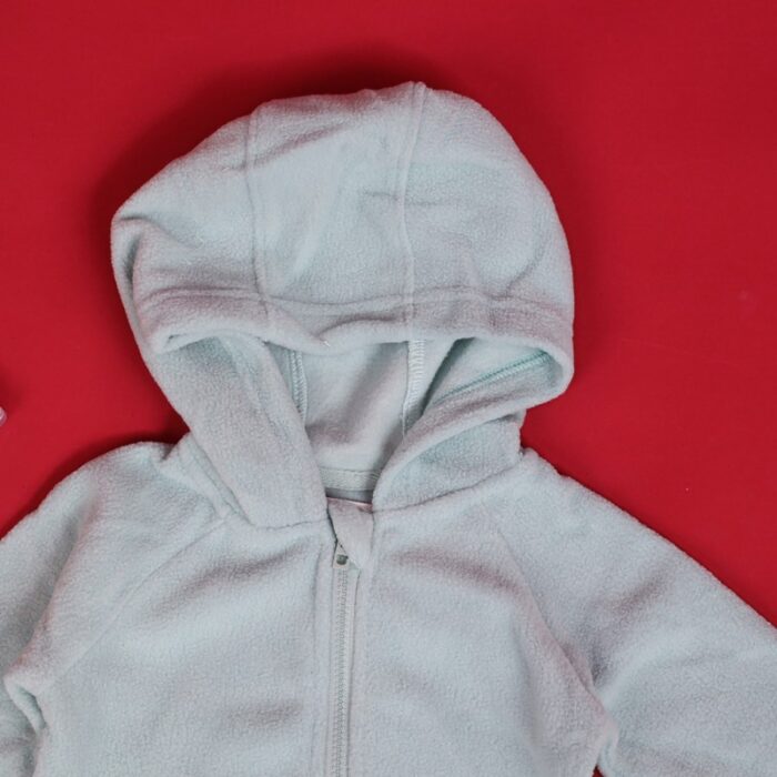 ⁦جاكيت فوتر للأطفال لون أخضر فيروزي⁩ - الصورة ⁦3⁩