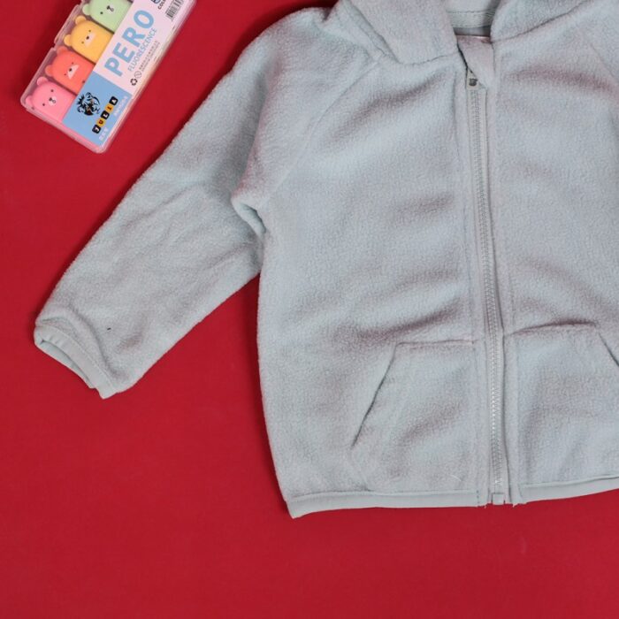 ⁦جاكيت فوتر للأطفال لون أخضر فيروزي⁩ - الصورة ⁦4⁩