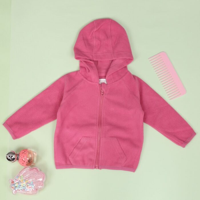 ⁦جاكيت فوتر للأطفال لون زهري⁩ - الصورة ⁦4⁩