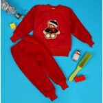 بجامة (قطعتين) للأطفال لون احمر