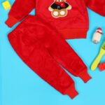 ⁦بجامة (قطعتين) للأطفال لون احمر⁩ - الصورة ⁦2⁩