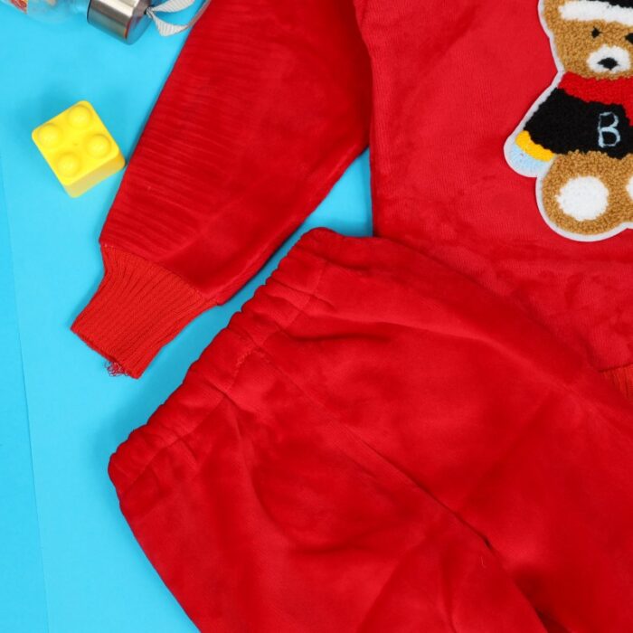 ⁦بجامة (قطعتين) للأطفال لون احمر⁩ - الصورة ⁦5⁩
