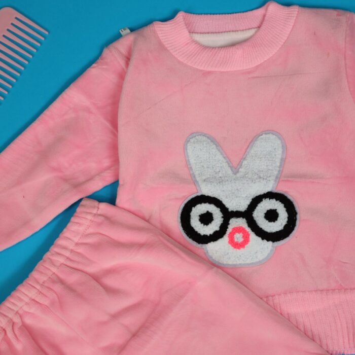 ⁦بجامة (قطعتين) للأطفال لون زهري⁩ - الصورة ⁦2⁩