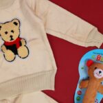 ⁦بجامة بتصميم رسوم الدب (قطعتين) للأطفال لون بيج⁩ - الصورة ⁦5⁩