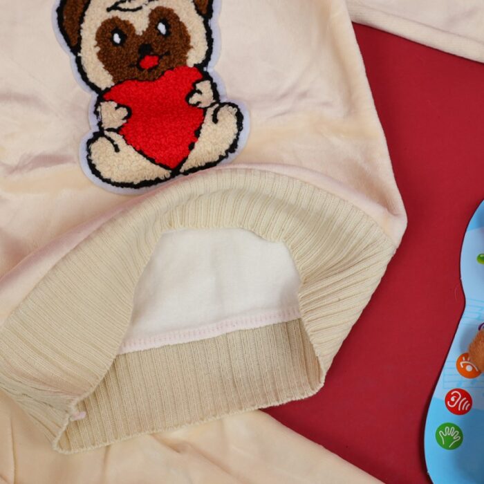 ⁦بجامة بتصميم رسوم الدب (قطعتين) للأطفال لون بيج⁩ - الصورة ⁦7⁩