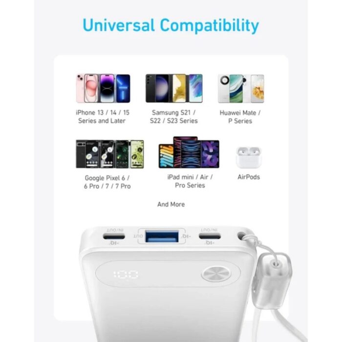 ⁦ANKER Powerful and Travel-Friendly 10000mAh 22.5W Power Bank⁩ - الصورة ⁦3⁩