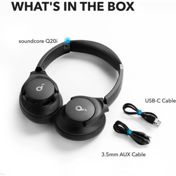 ⁦soundcore by ANKER Q20i Noise Cancelling Wireless Headphones ( Black )⁩ - الصورة ⁦3⁩