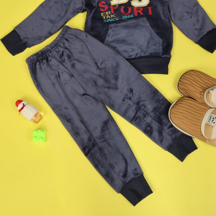 ⁦بجامة (قطعتين) للأطفال لون كحلي⁩ - الصورة ⁦4⁩