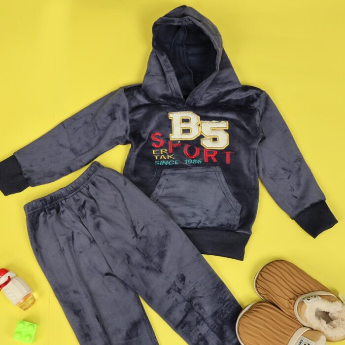 ⁦بجامة (قطعتين) للأطفال لون كحلي⁩ - الصورة ⁦5⁩