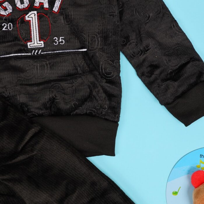 ⁦بجامة (قطعتين) للأطفال لون أسود⁩ - الصورة ⁦7⁩