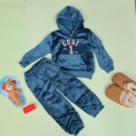 بجامة بطاقية (قطعتين) للأطفال لون كحلي