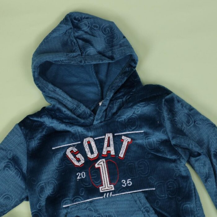 ⁦بجامة بطاقية (قطعتين) للأطفال لون كحلي⁩ - الصورة ⁦5⁩