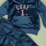 ⁦بجامة بطاقية (قطعتين) للأطفال لون كحلي⁩ - الصورة ⁦6⁩