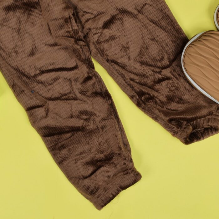 ⁦بجامة بتصميم رسوم الدب (قطعتين) للأطفال لون بني⁩ - الصورة ⁦7⁩