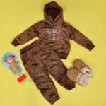 ⁦بجامة بتصميم رسوم الدب (قطعتين) للأطفال لون بني⁩ - الصورة ⁦9⁩