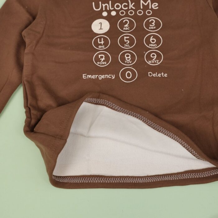 ⁦بلوزة بأكمام طويلة للأطفال لون بني⁩ - الصورة ⁦6⁩