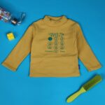 بلوزة بأكمام طويلة للأطفال لون اصفر