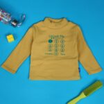 ⁦بلوزة بأكمام طويلة للأطفال لون اصفر⁩ - الصورة ⁦2⁩