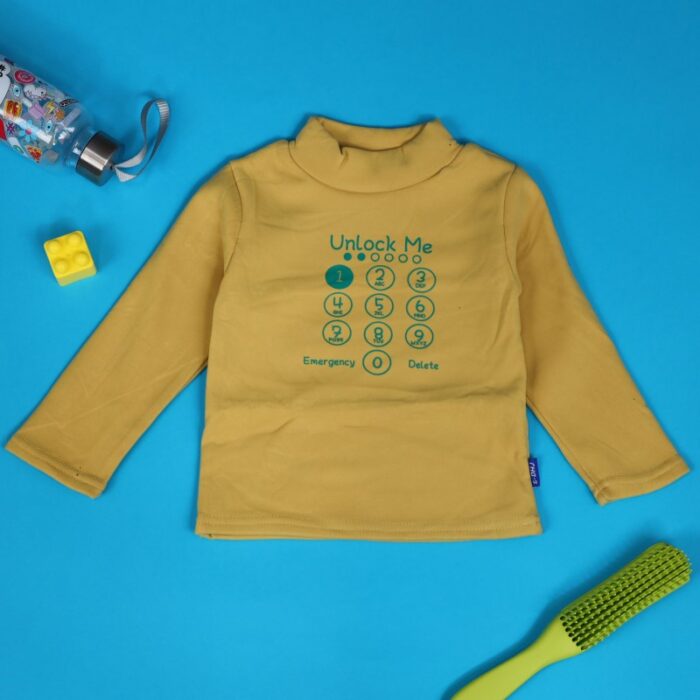⁦بلوزة بأكمام طويلة للأطفال لون اصفر⁩ - الصورة ⁦2⁩