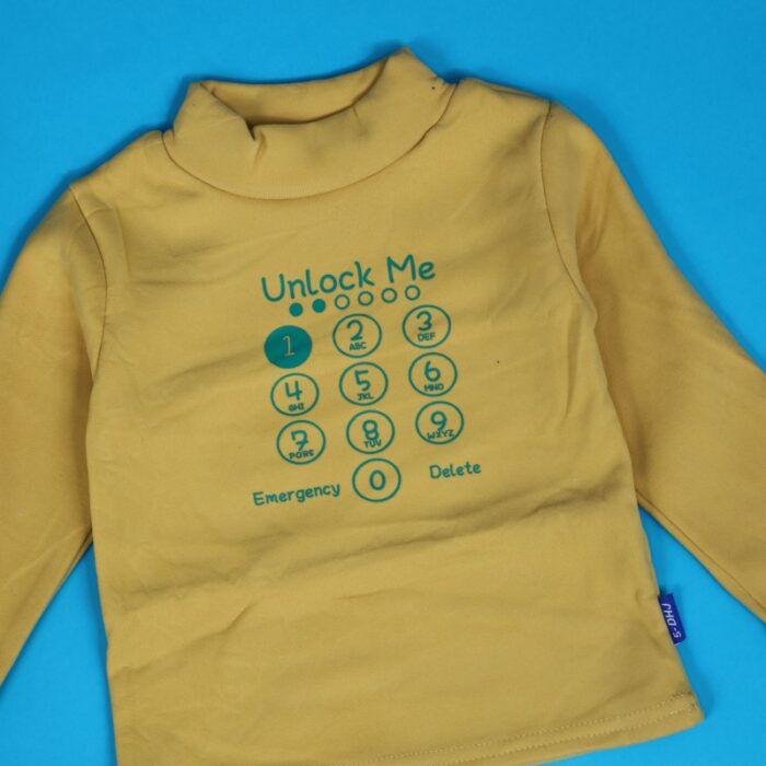 ⁦بلوزة بأكمام طويلة للأطفال لون اصفر⁩ - الصورة ⁦3⁩
