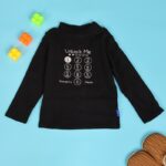 بلوزة بأكمام طويلة للأطفال لون اسود